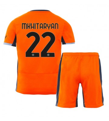 Inter Milan Henrikh Mkhitaryan #22 Tredjeställ Barn 2023-24 Kortärmad (+ Korta byxor)